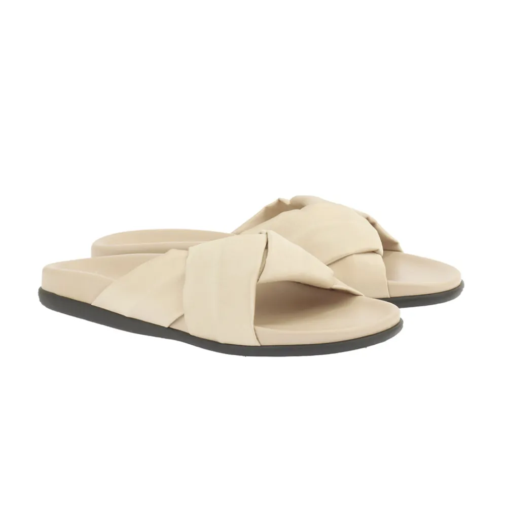 Fashion Ancient Greek Sandals - Sandales Whitney Footbed - Taupe Ecru