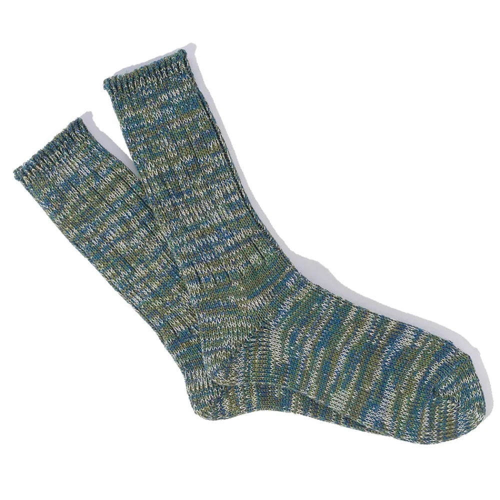 Cheap Anonymous ISM - Chaussettes 5 Color Mix Crew - Kaki