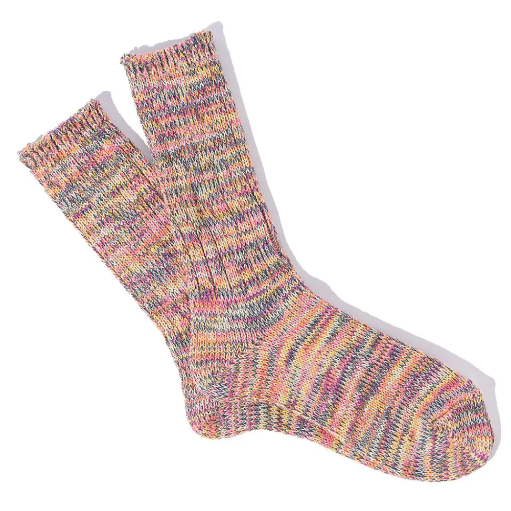 Online Anonymous ISM - Chaussettes 5 Color Mix Crew - Rose
