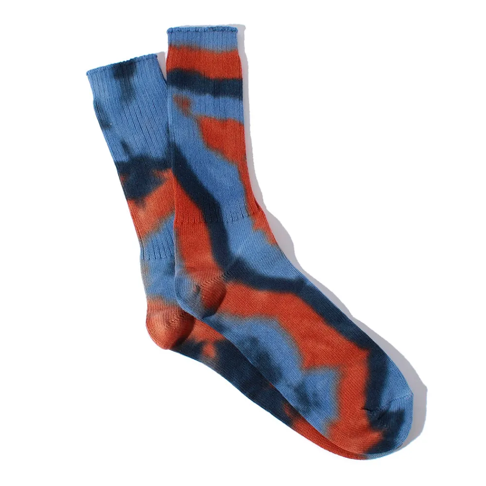 Store Anonymous ISM - Chaussettes Tie Dye - Navy