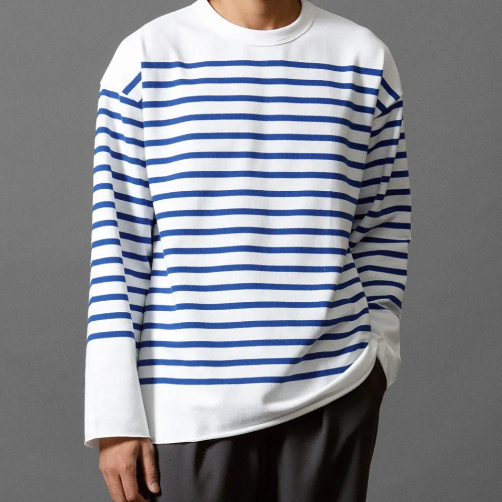 Online Arpenteur - T-shirt Marine - Blanc/Bleu