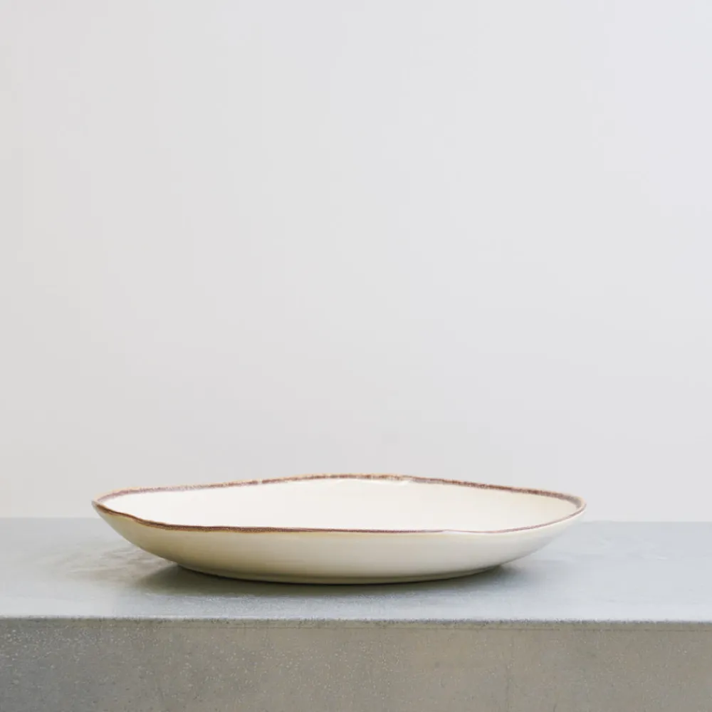 Flash Sale 1636 DEARTIS Assiette creuse en grès - Crème & Marron