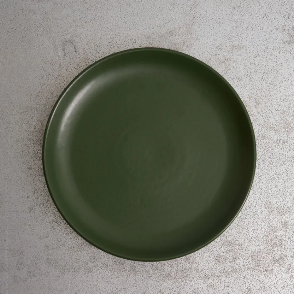 Shop 559 STONEWARE Assiette plate en grès fin - Kaki