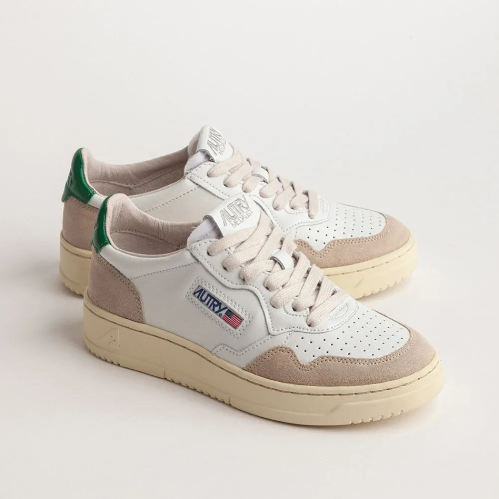 Sale Autry - Baskets Medalist Low Wom - & Beige Vert