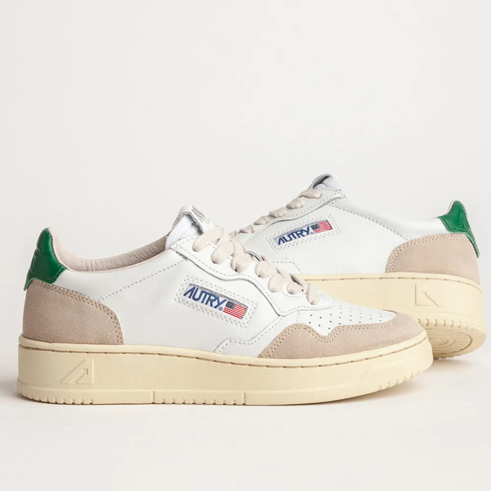 Sale Autry - Baskets Medalist Low Wom - & Beige Vert