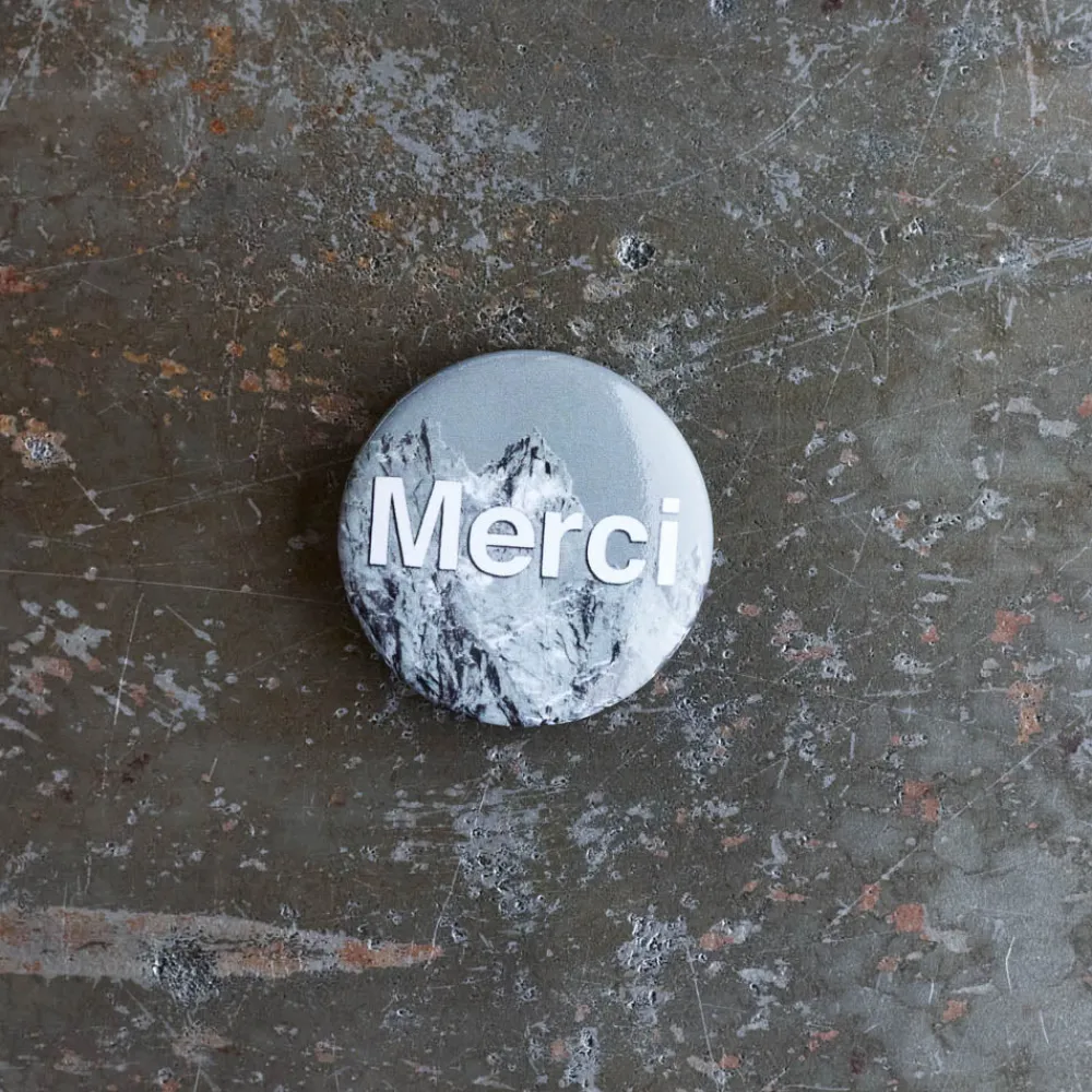 Shop 2261 STICKER MULE Badge Merci - Montagne Noir & Blanc
