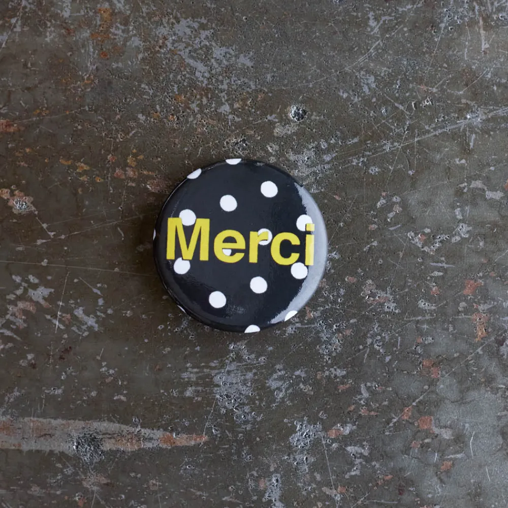 Flash Sale 2261 STICKER MULE Badge Merci - Pois Blanc