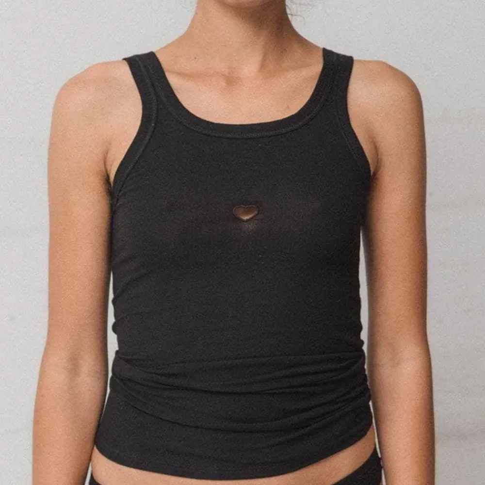 Flash Sale BASERANGE - Débardeur Heart - Noir