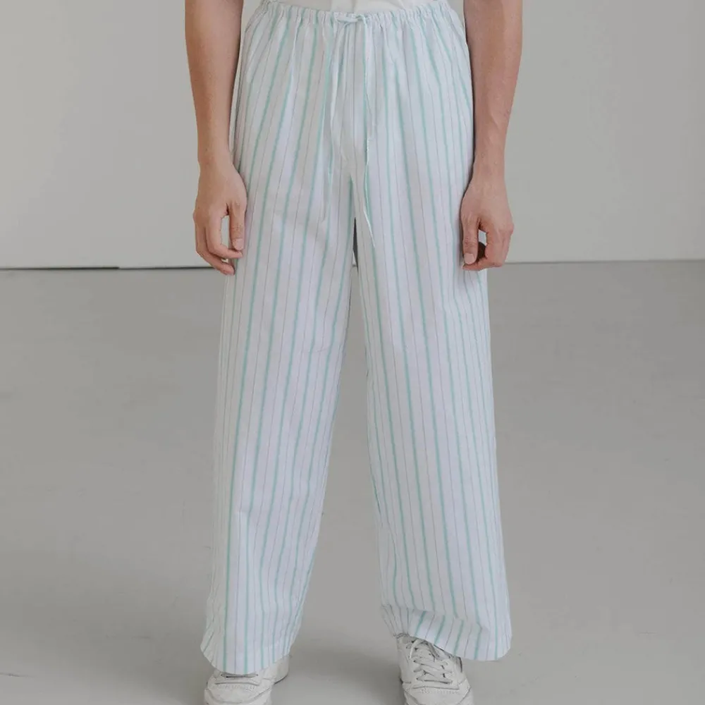 Outlet BASERANGE - Pantalon pyjama Kolla - Rayées Bleu