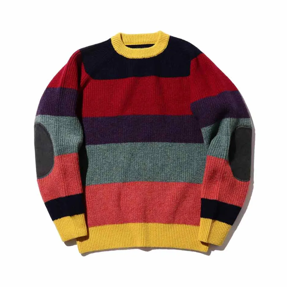 Shop BEAMS Plus - Pull Crew 5G - Multicolore