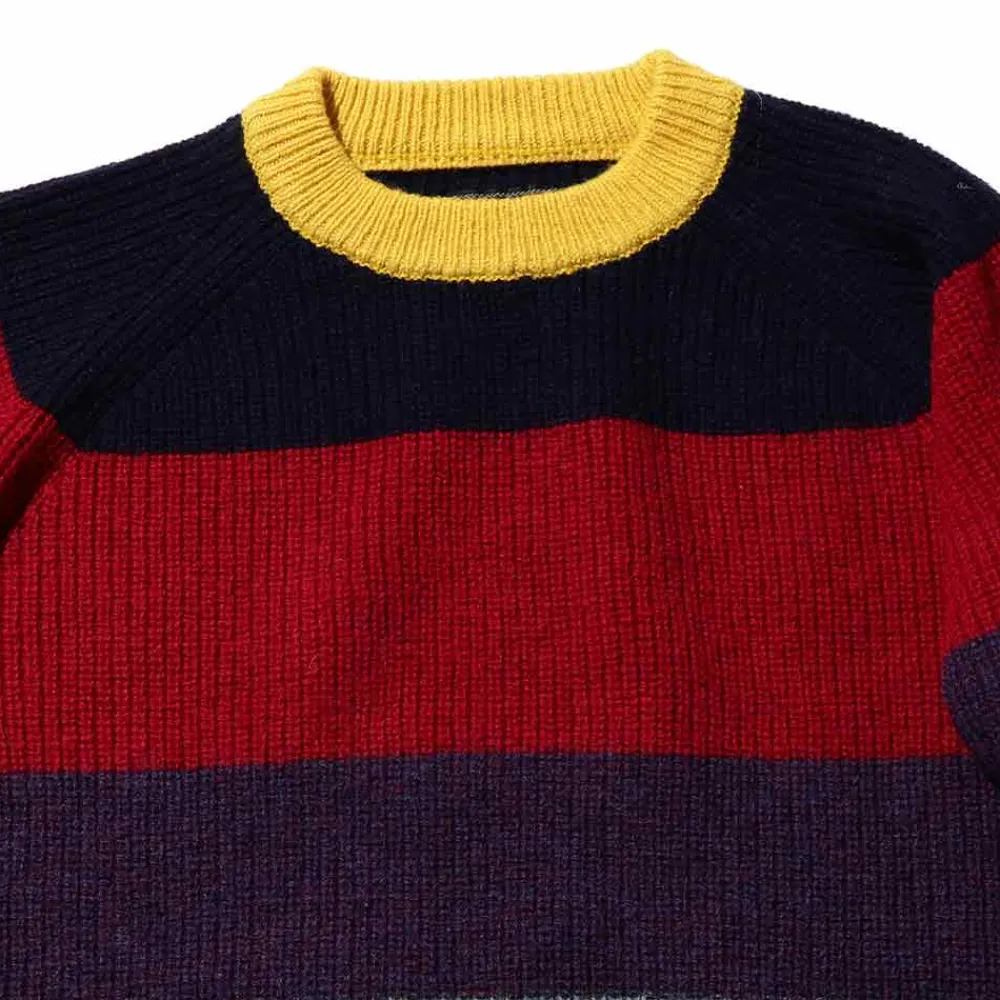 Shop BEAMS Plus - Pull Crew 5G - Multicolore