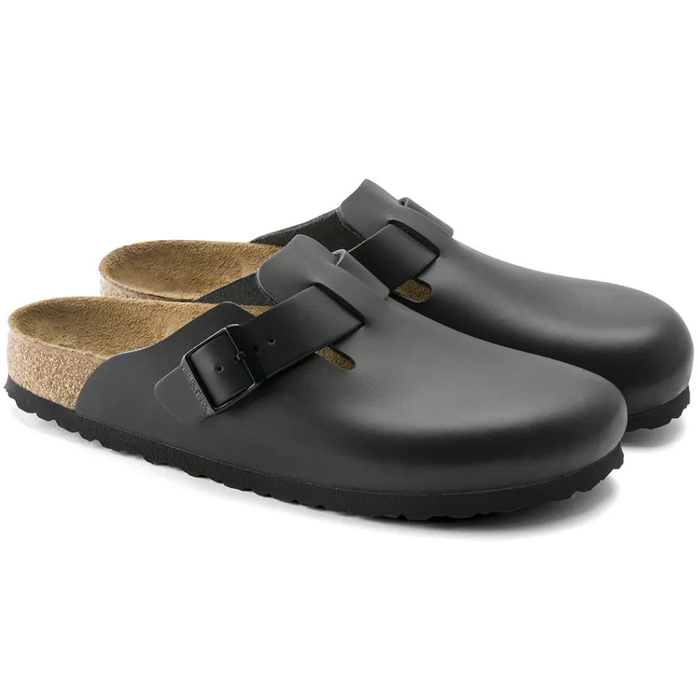 Outlet BIRKENSTOCK - Sabots Boston en cuir naturel - Noir