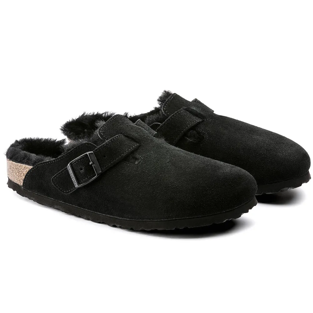 Fashion BIRKENSTOCK - Sabots Boston en Fourrure - Noir