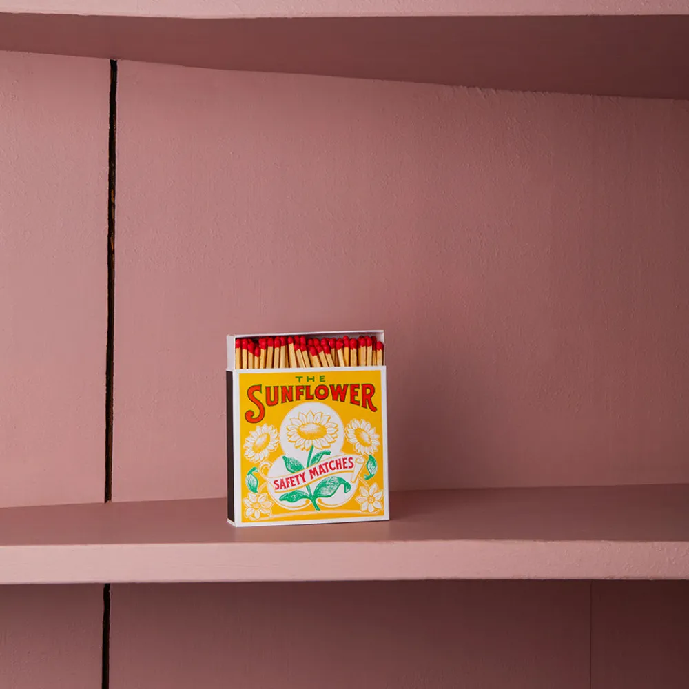 Store 590 FINE MATCH BOX Boîte de 150 grandes allumettes - Tournesol