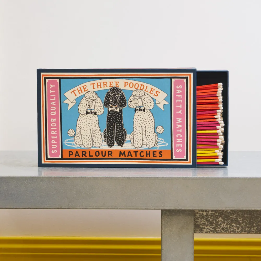 Store 590 FINE MATCH BOX Boîte géante de 150 grandes allumettes - Caniche