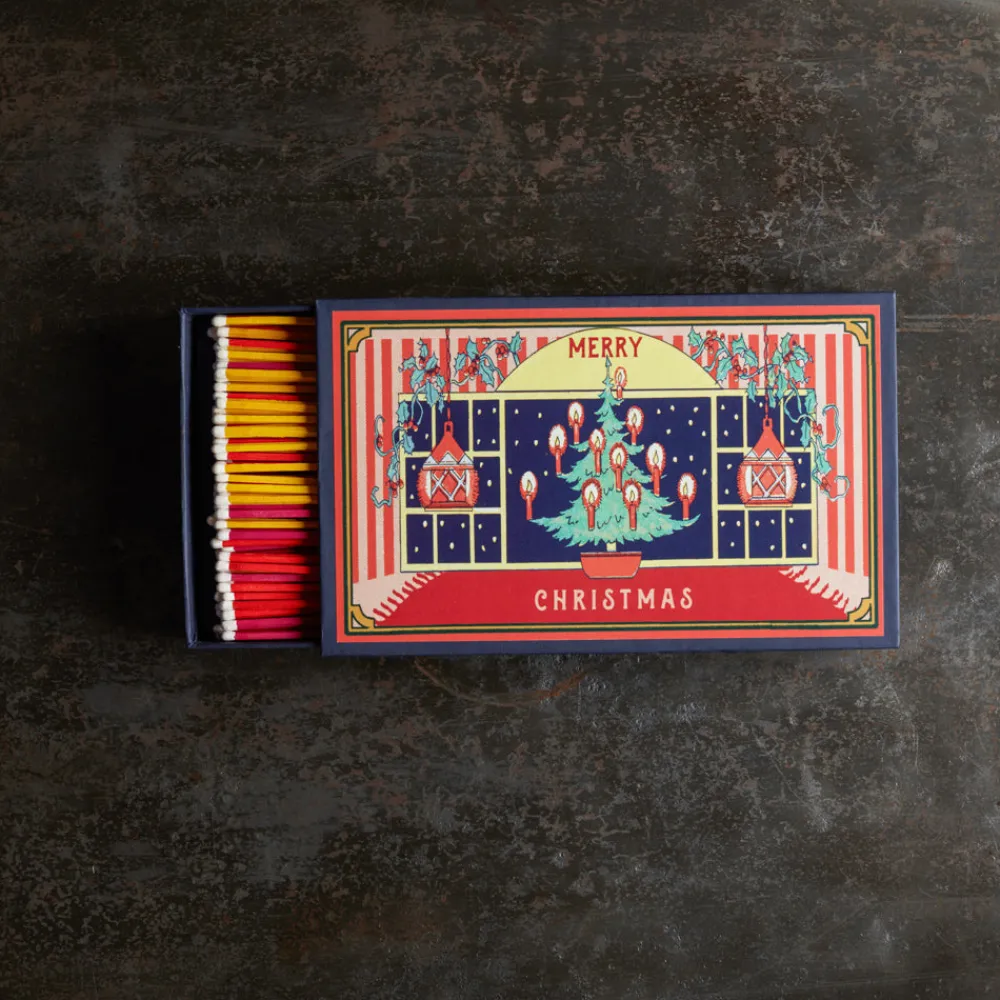 Clearance 590 FINE MATCH BOX Boîte géante de 150 grandes allumettes - Noël