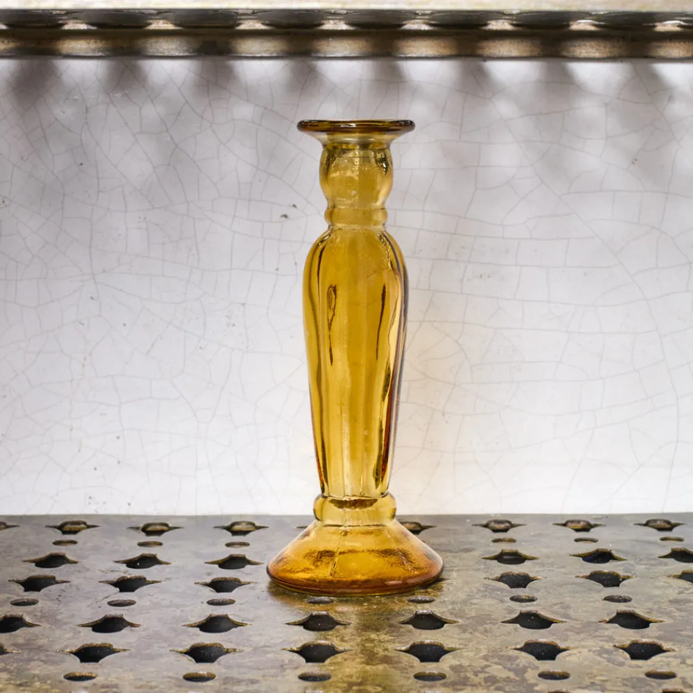 New 1952 VIDRIOS SAN MIGUEL Bougeoir en verre recyclé - Gold - Anadir