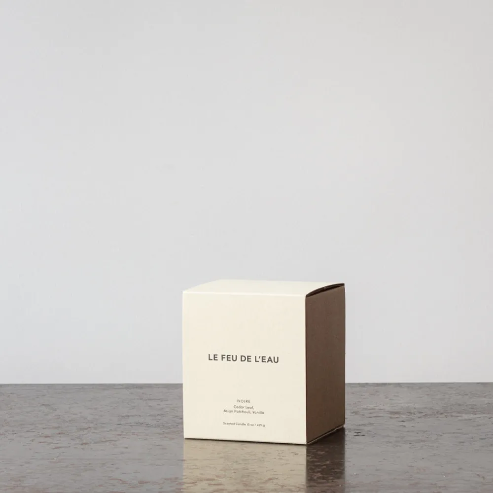 Best Sale 2033 LE FEU DE L'EAU Bougie parfumée - Ivoire - Le Feu de l'Eau
