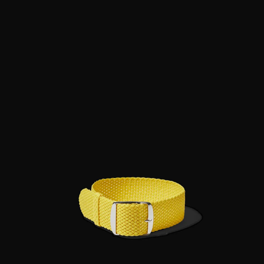 Best MERCI Bracelet de montre en Perlon tressé - Jaune