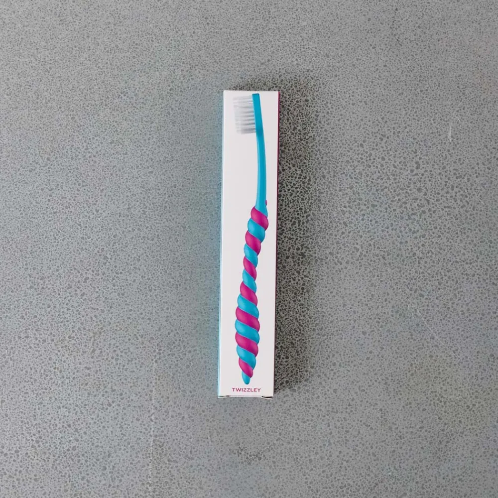 New 2235 TWIZZLEY Brosse à dent - Cyan & Magenta