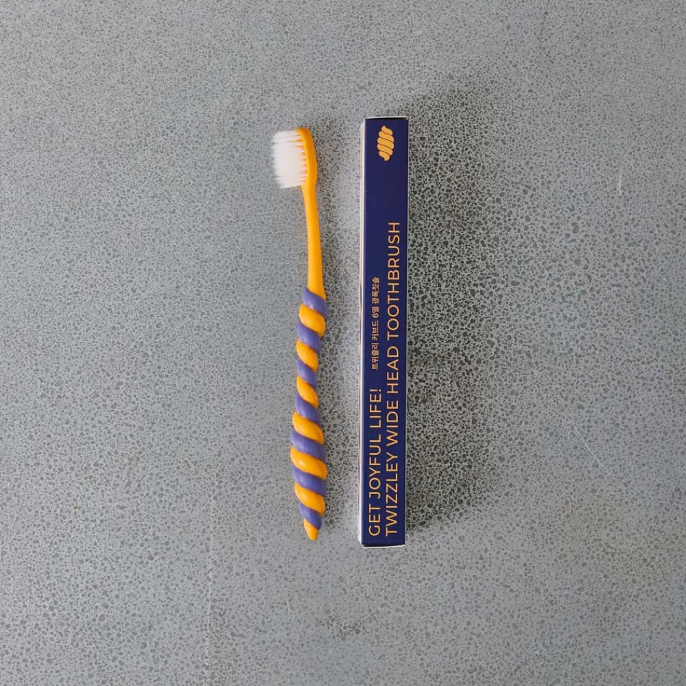 Online 2235 TWIZZLEY Brosse à dent - Jaune & Marine