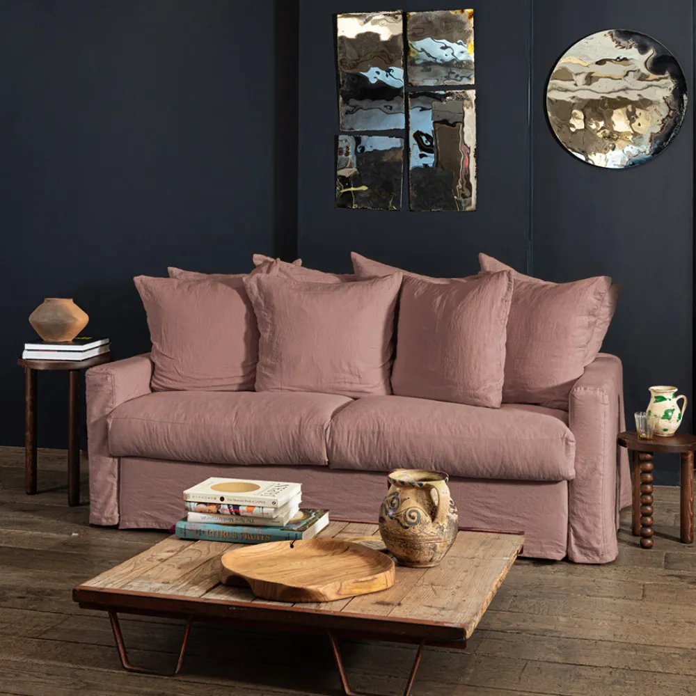 Hot MERCI Canapé convertible 3 places - Rose Argile -