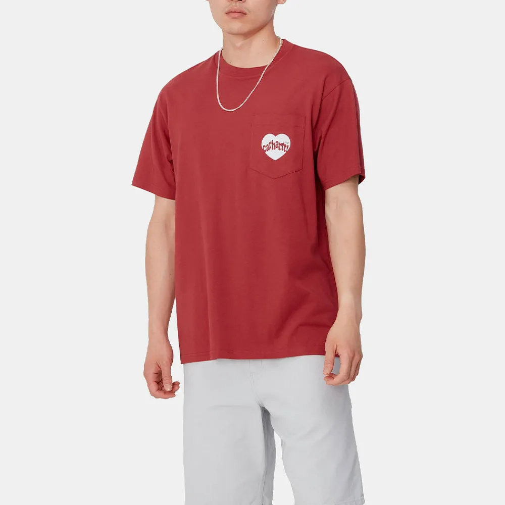 Online Carhartt WIP - T-Shirt Amour - Rouge