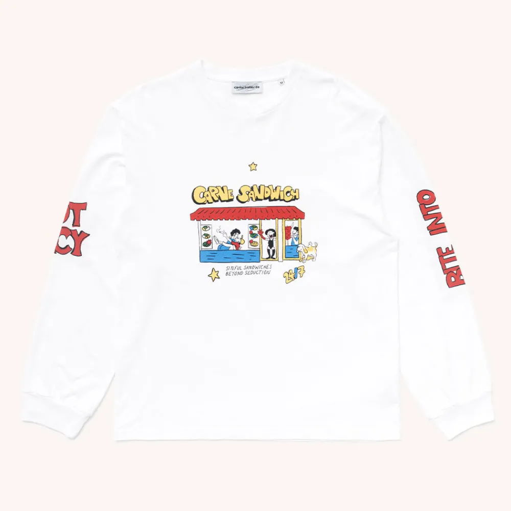 Store CARNE BOLLENTE - T-Shirt Carne Sandwich - Blanc