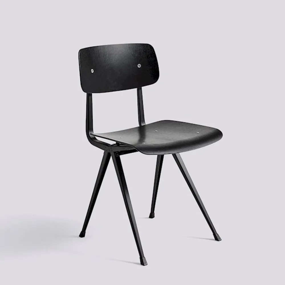 New 208 HAY Chaise Result en bois de chêne - Noir - HAY