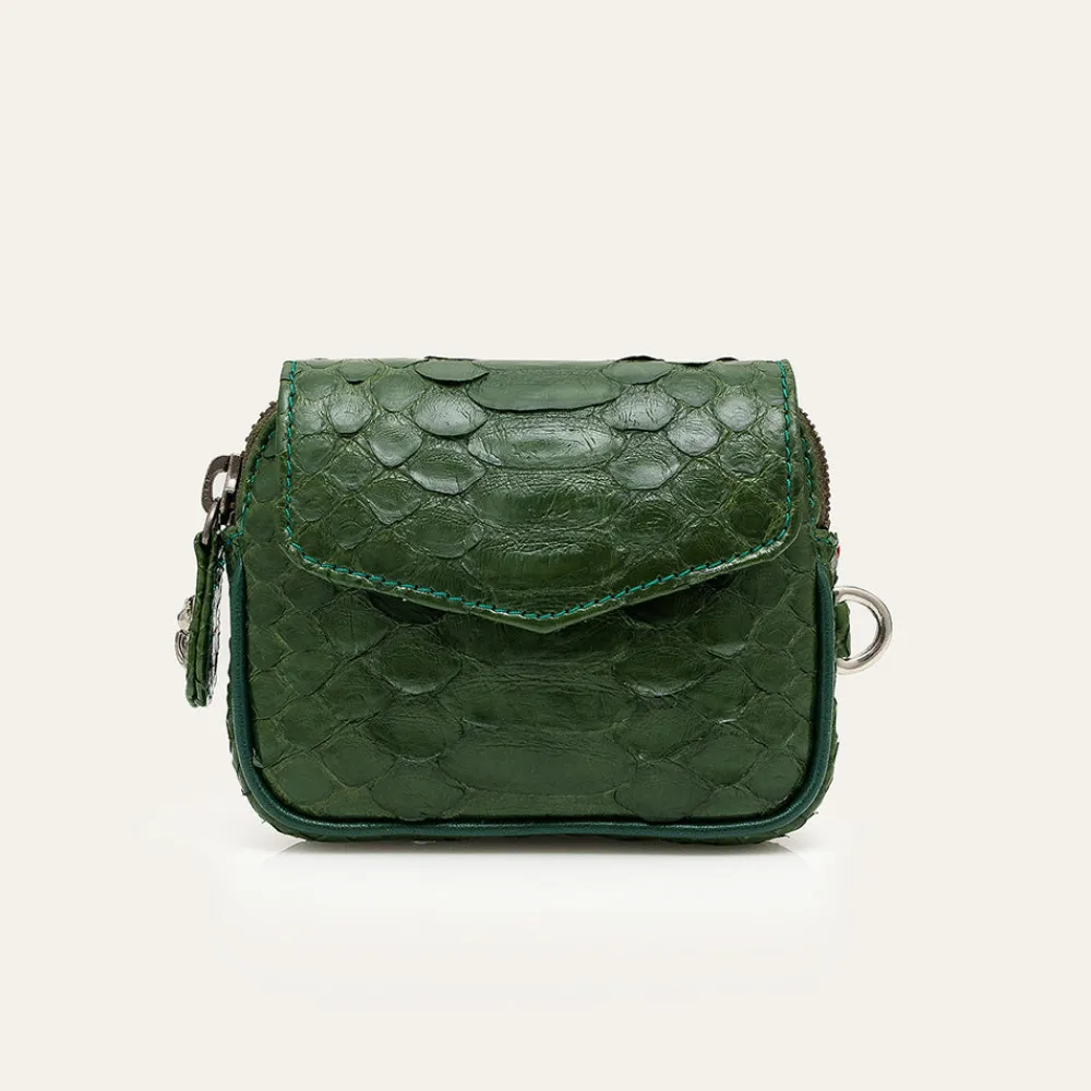 New Claris Virot - Porte Monnaie Karl - Vert Python