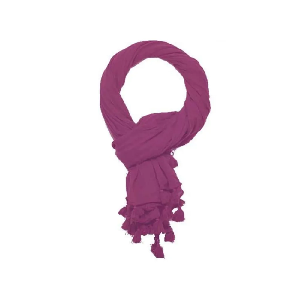 Store COLORES - Paréo Pom Pom - Deep Orchid