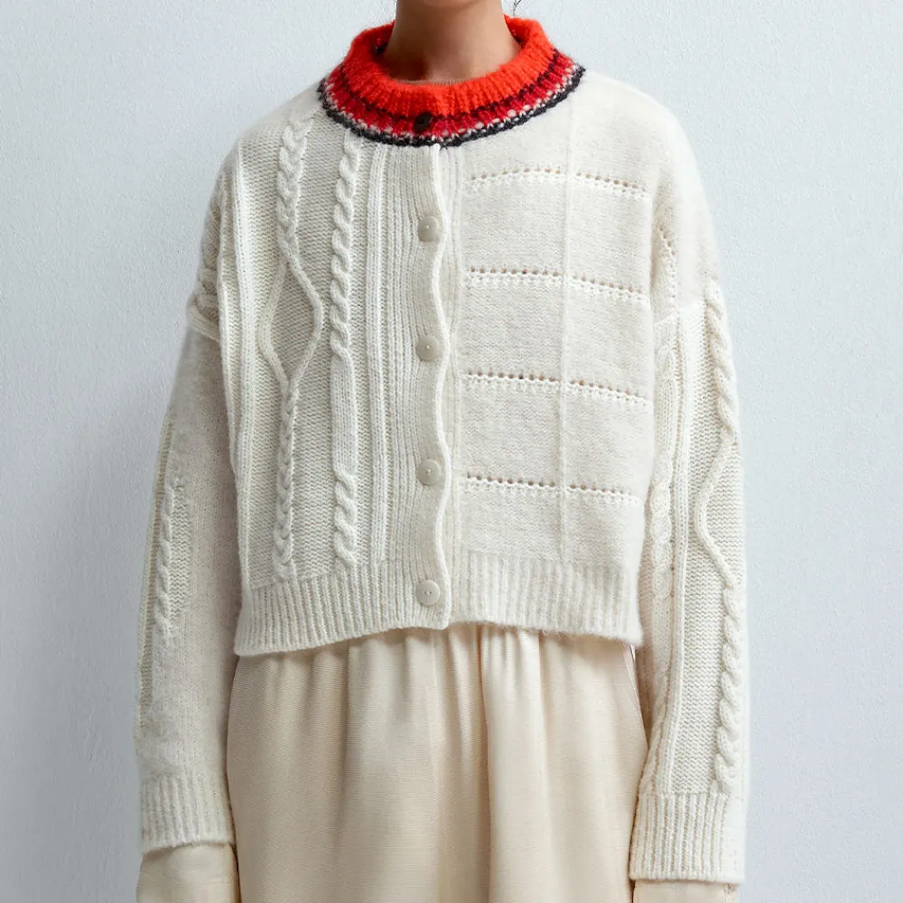 Clearance Cordera - Cardigan - Blanc