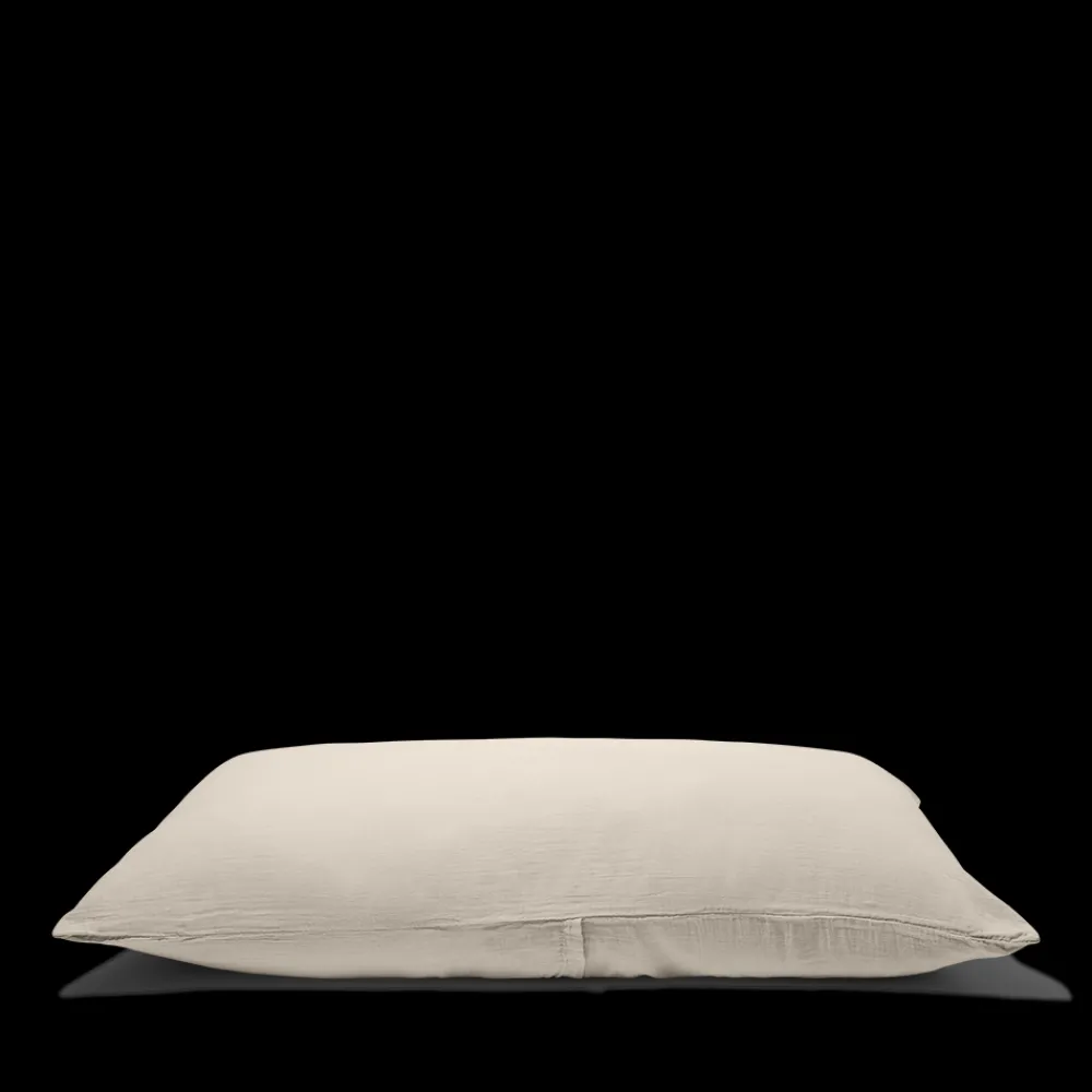 Best 2100 GAZEX Coussin rectangle en gaze de coton - Beige Quai de Seine BeigeQuaideSeine