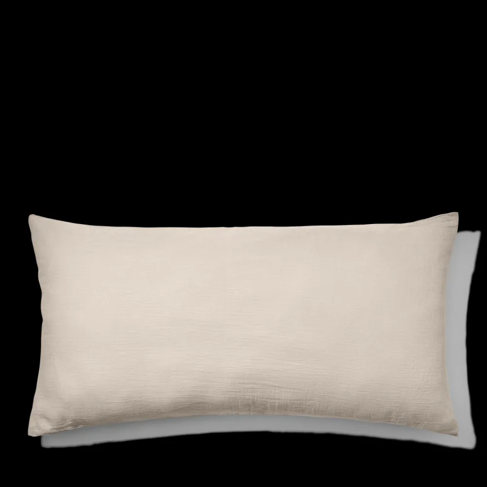 Best 2100 GAZEX Coussin rectangle en gaze de coton - Beige Quai de Seine BeigeQuaideSeine