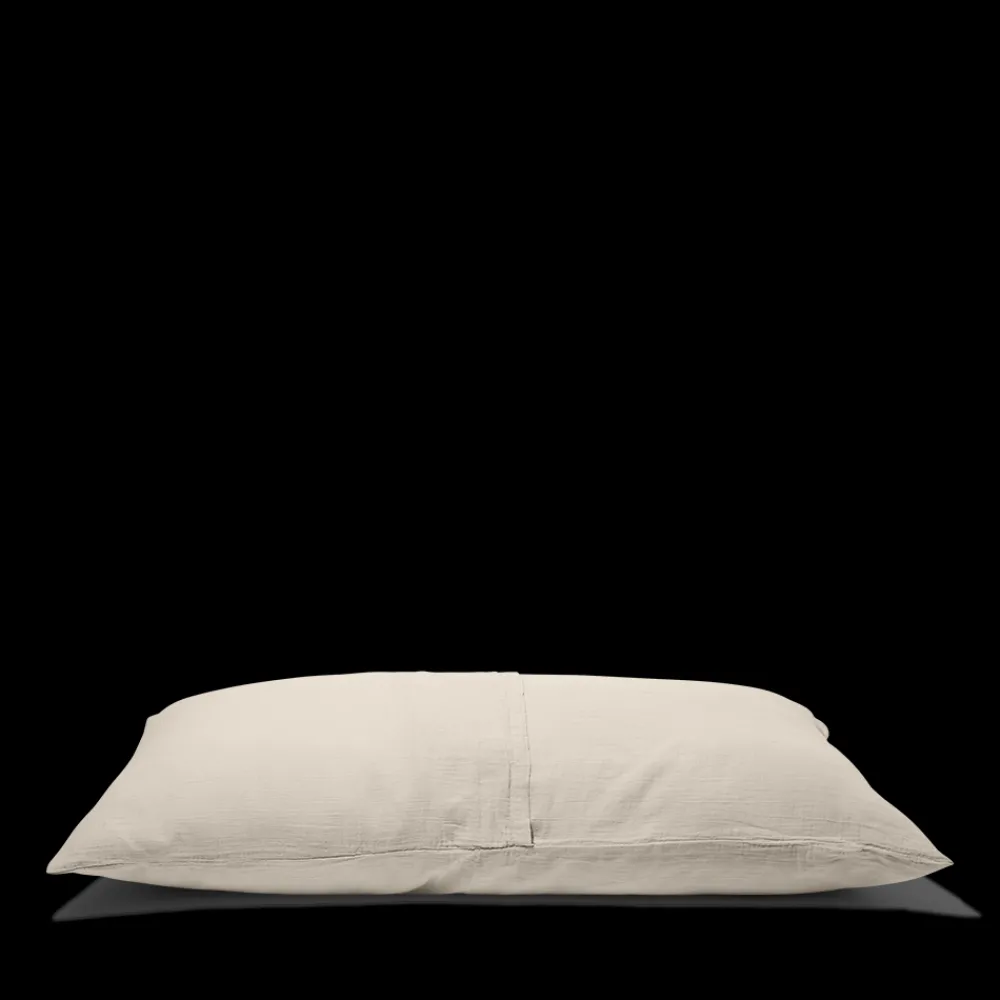 Best 2100 GAZEX Coussin rectangle en gaze de coton - Beige Quai de Seine BeigeQuaideSeine