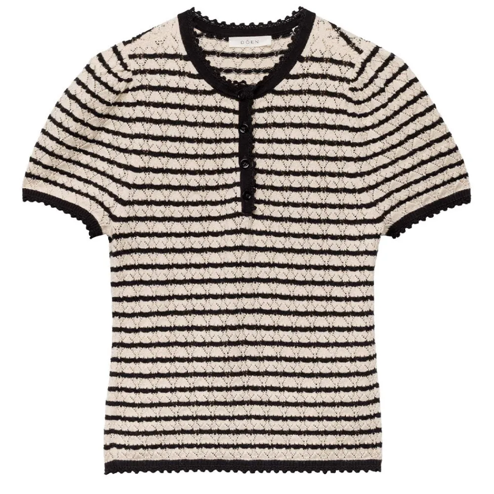 Online DOEN Dôen - T-shirt Brandie - Beige rayé