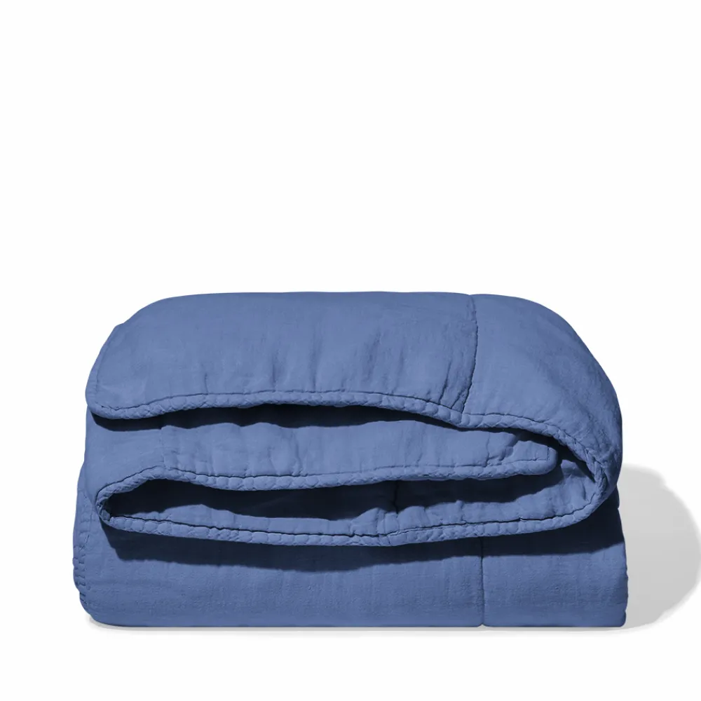 Flash Sale 200 LINTEX Édredon en 100% lin lavé - Bleu Paros BleuParos