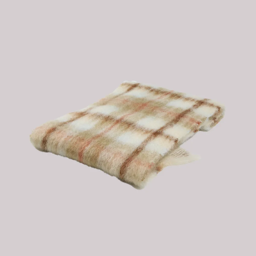 Shop Ezcaray - Echarpe Tartan - Blanc