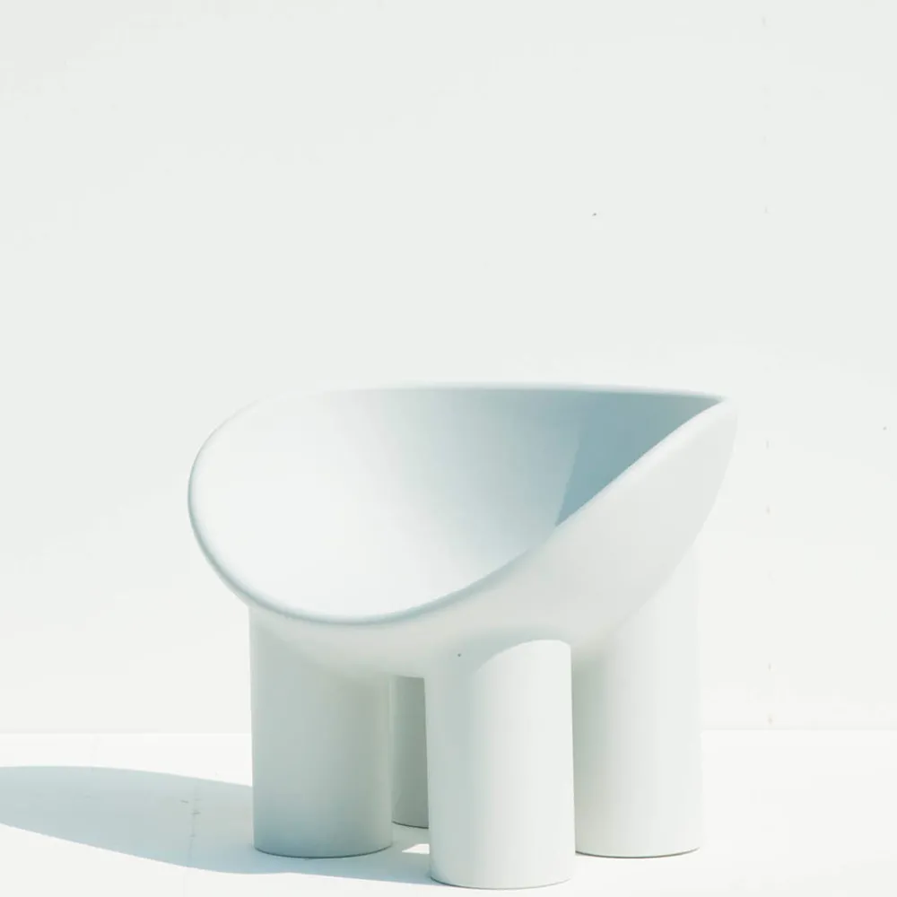 Best Sale 246 DRIADE Fauteuil Roly Poly - Concrete White - Driade