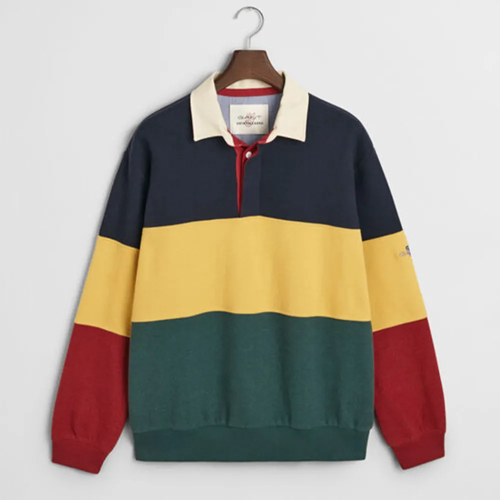 Hot GANT - Polo Color Block Rugger - Evening Blue