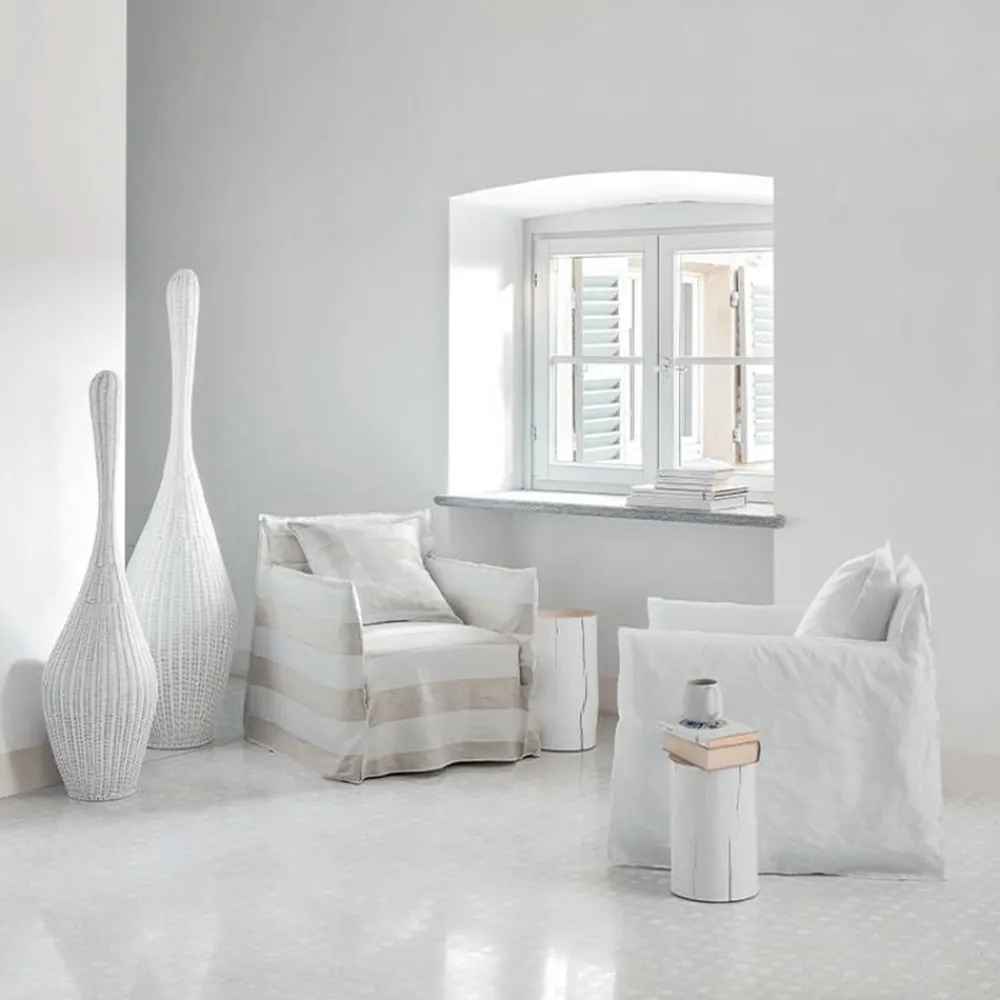 Hot 202 GERVASONI Gervasoni - Fauteuil Ghost n°04 - Lin Blanc