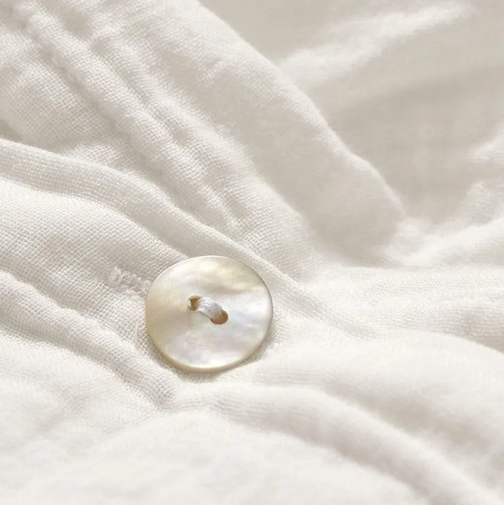 Hot 2100 GAZEX Housse de couette en gaze de coton - Blanc de Meudon BlancdeMeudon