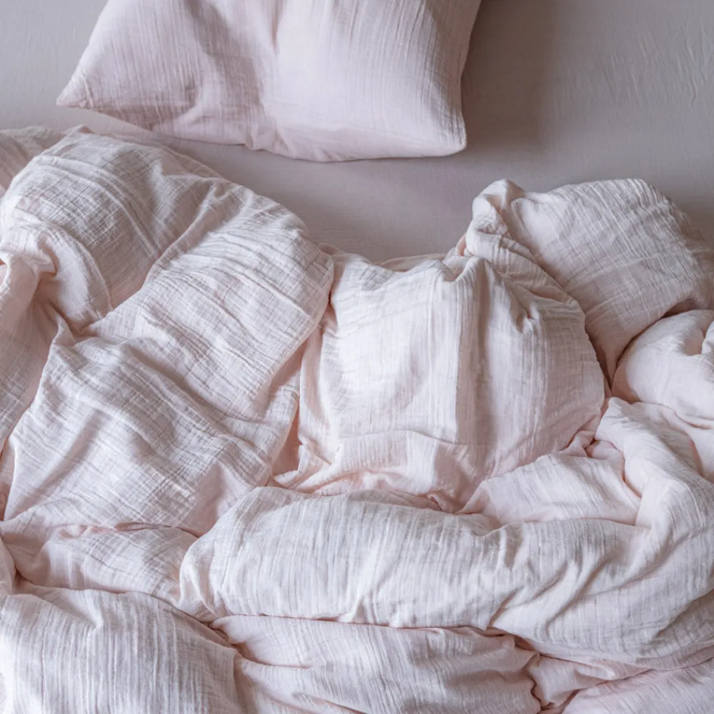 Best Sale 2100 GAZEX Housse de couette en gaze de coton - Rose de Bagatelle RosedeBagatelle