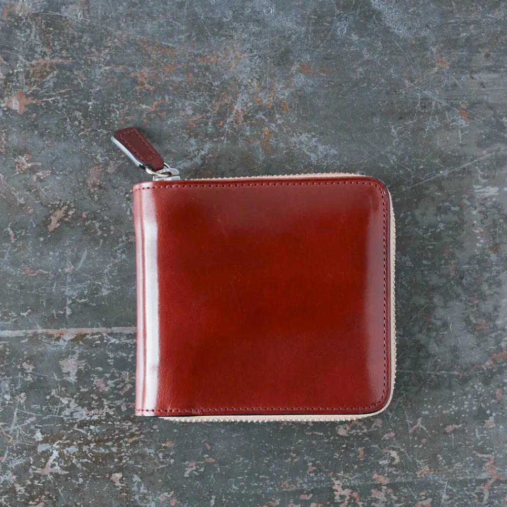 Hot Il Bussetto x Merci - Portefeuille Bi-Fold Zip - Bordeaux