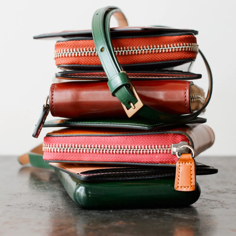 Hot Il Bussetto x Merci - Portefeuille Bi-Fold Zip - Bordeaux