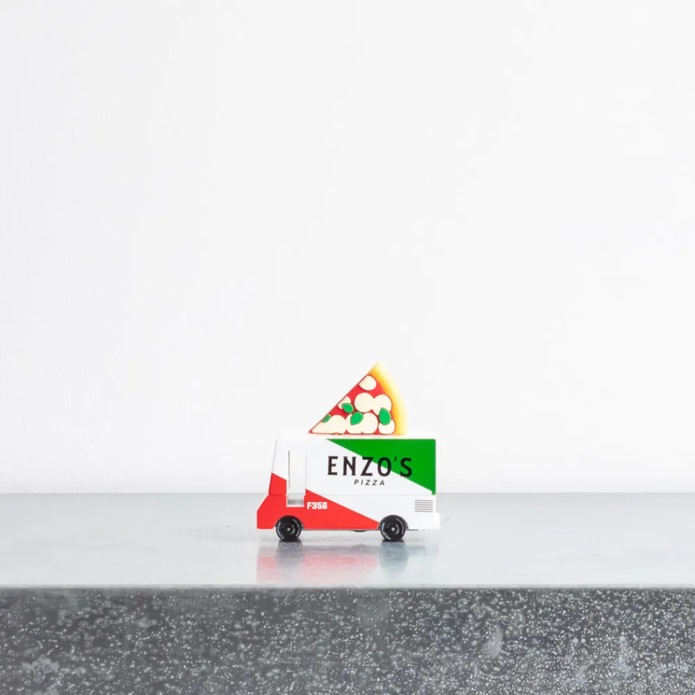 Clearance 1499 CANDYLAB Jouet en bois - Enzo's Pizza Van