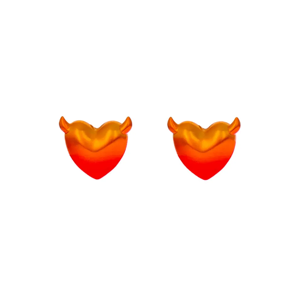 Sale Justine Clenquet - Boucles d'oreilles Devil - Orange