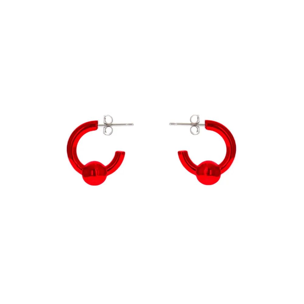 Store Justine Clenquet - Boucles d'oreilles Sam - Rouge