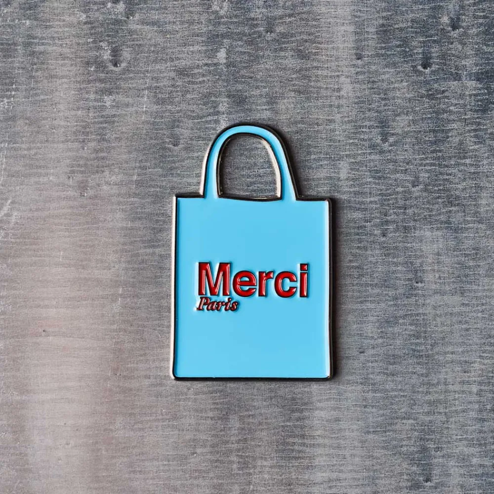 Discount 2213 HEYANG Magnet en métal Merci - Tote bag Bleu