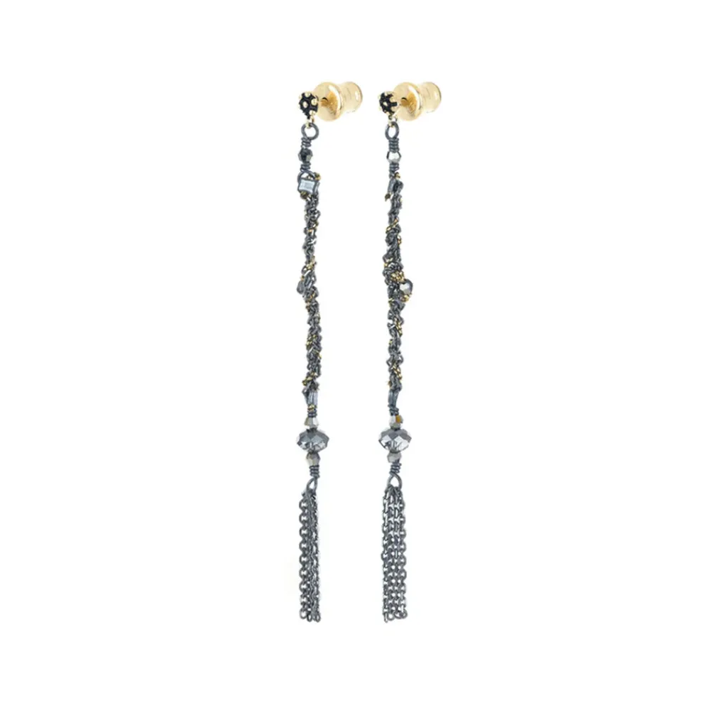 New MARIE LAURE CHAMOREL - Boucles d'oreilles n°815 - Ruthenium